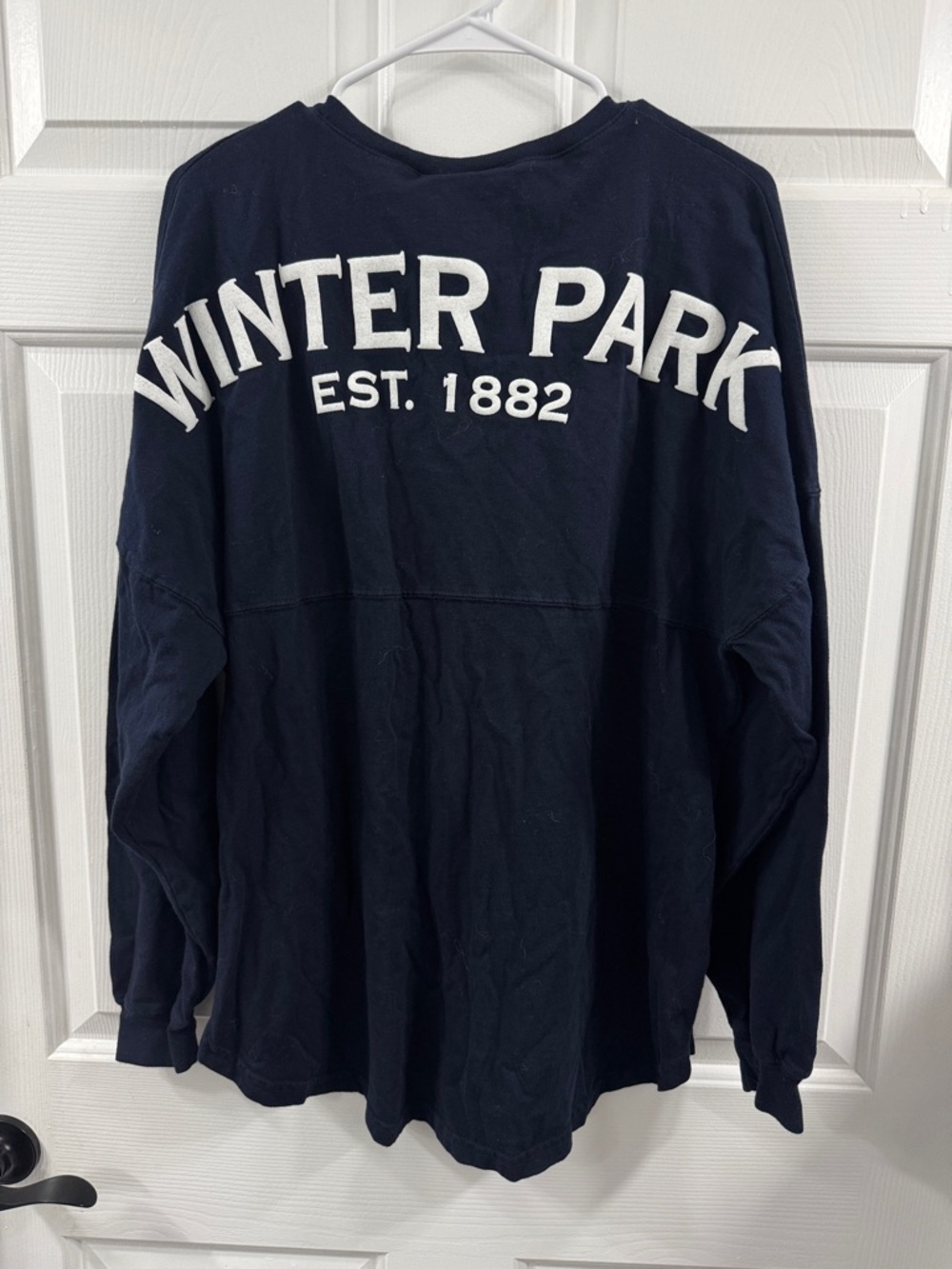 Winter park Spirit Jersey Navy V-Neck Long Sleeve Tee